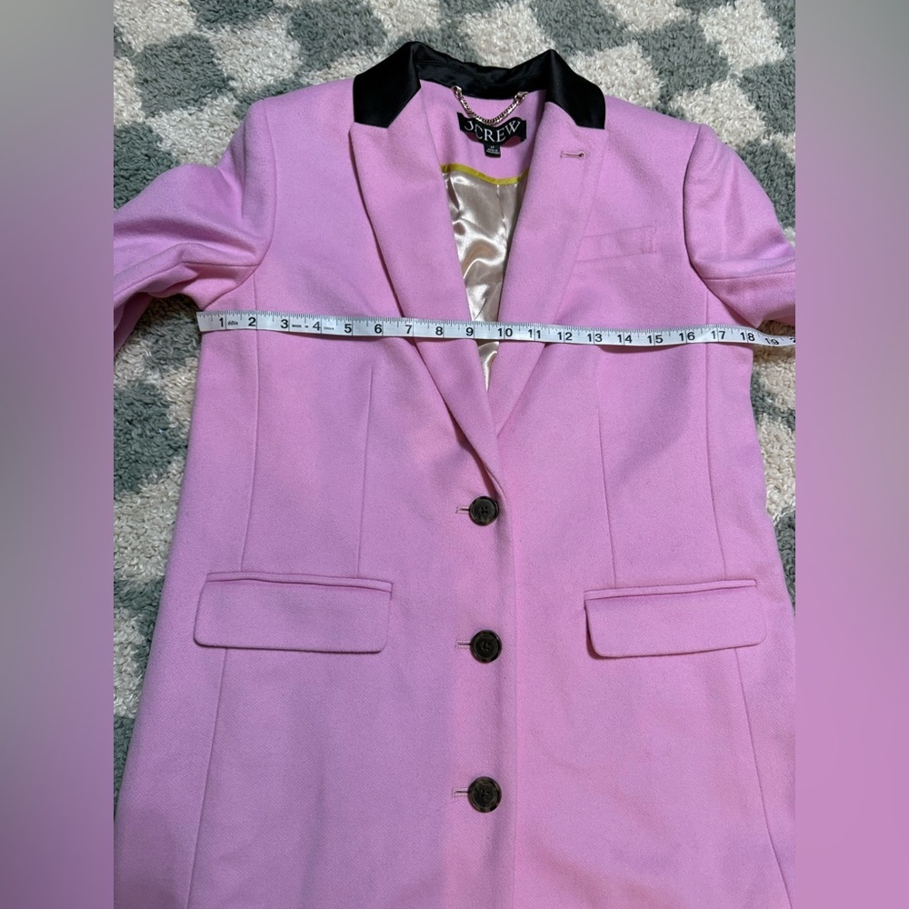 J. CREW Alfie topcoat in Italian wool, polyamide, cashmere blend Barbie pink 6P - Picture 7 of 11